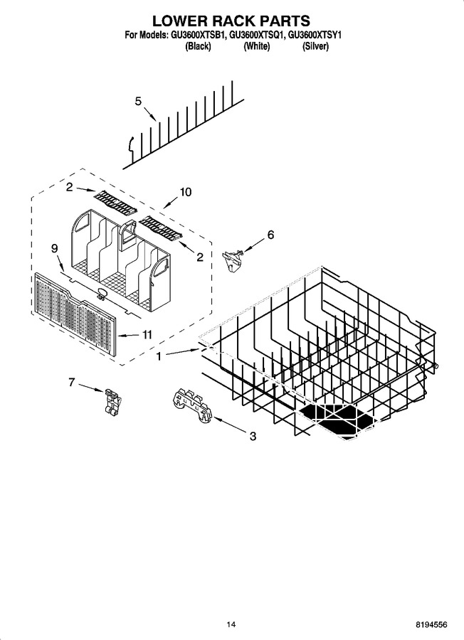 Diagram for GU3600XTSY1