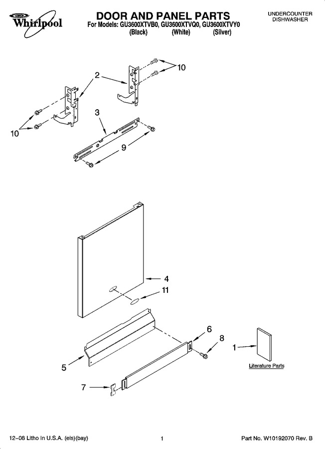 Diagram for GU3600XTVB0