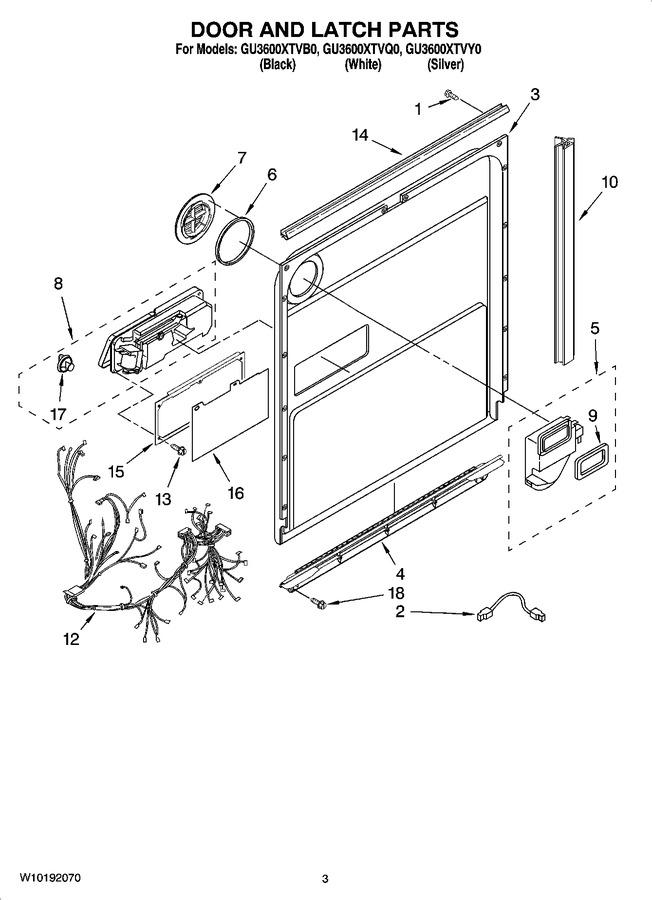 Diagram for GU3600XTVY0