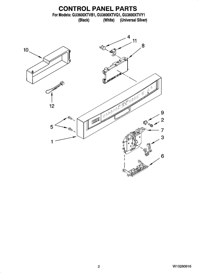 Diagram for GU3600XTVB1