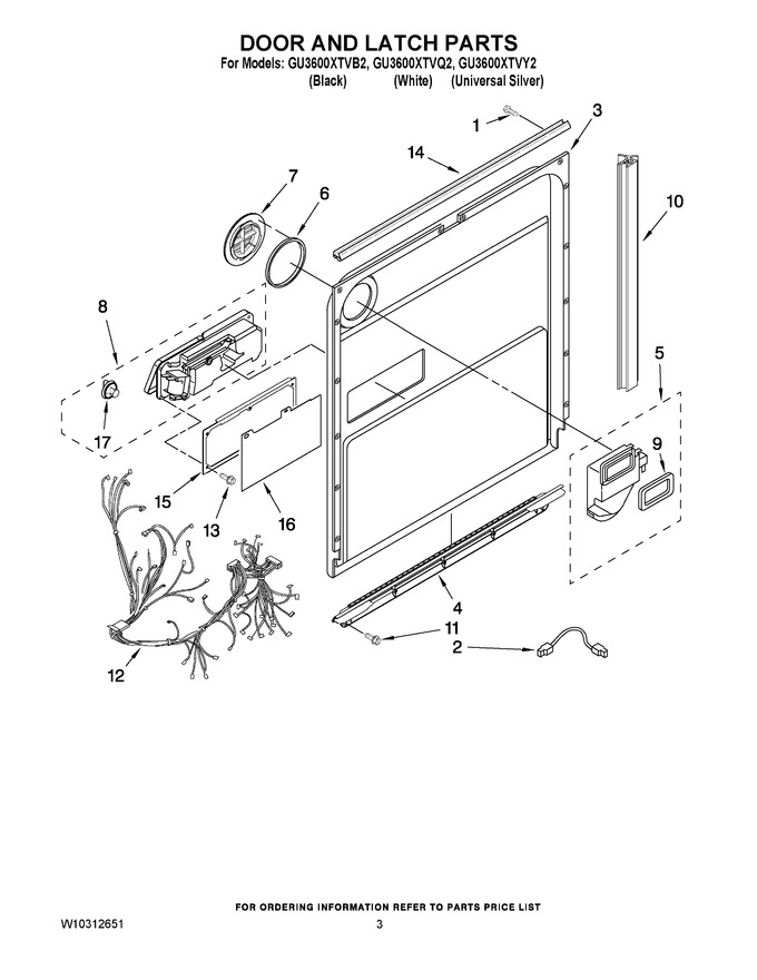 Diagram for GU3600XTVY2