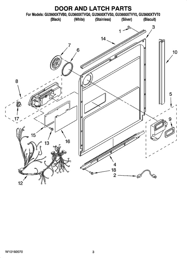 Diagram for GU3600XTVT0
