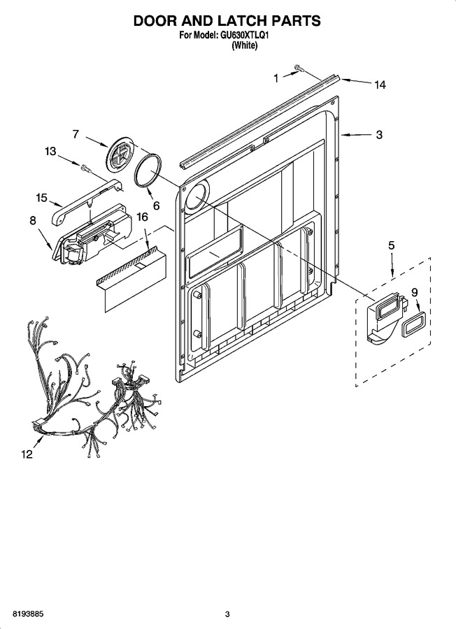 Diagram for GU630XTLQ1