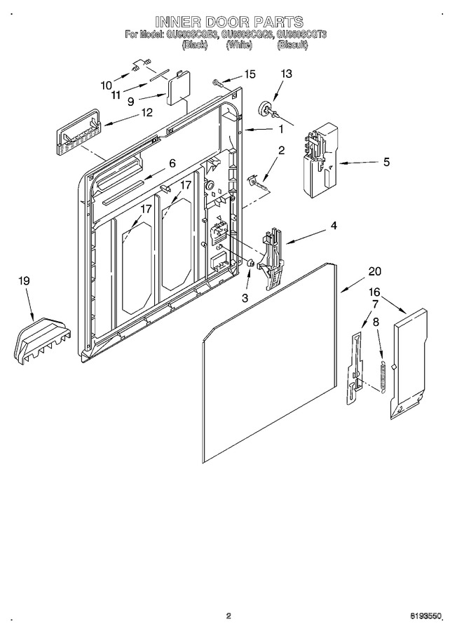 Diagram for GU980SCGT3