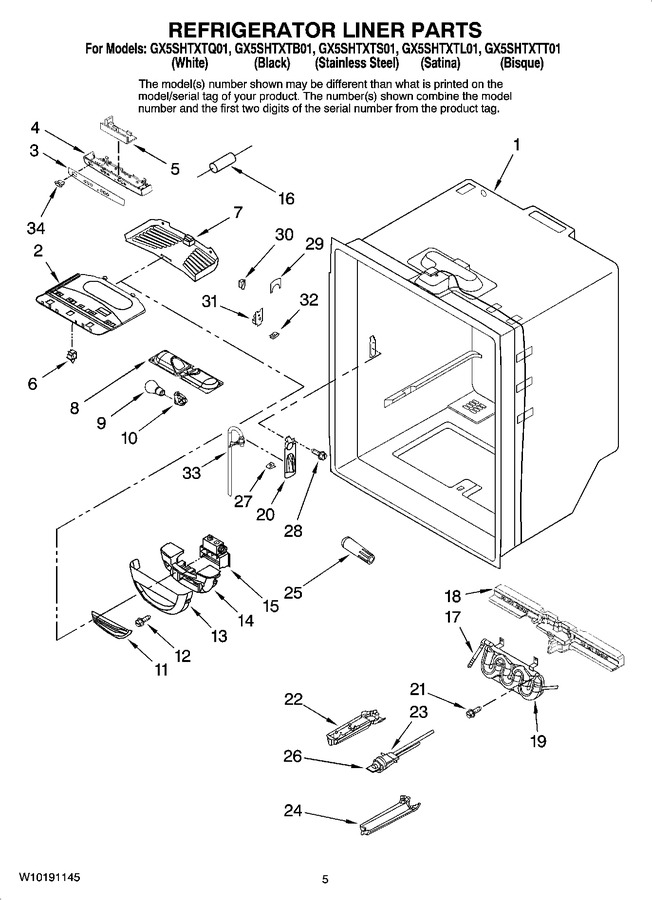 Diagram for GX5SHTXTQ01