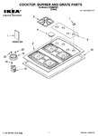 Diagram for 01 - Cooktop, Burner And Grate Parts