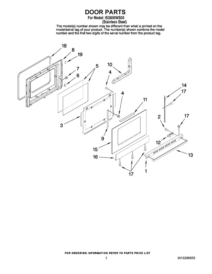 Diagram for ISG650WS00