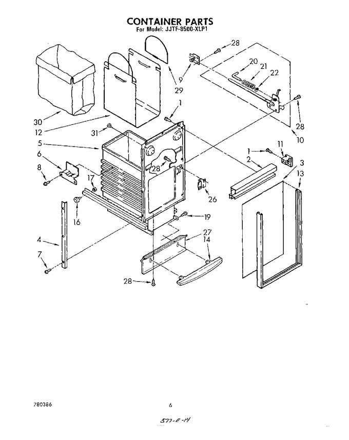 Diagram for JJTF8500XLP1