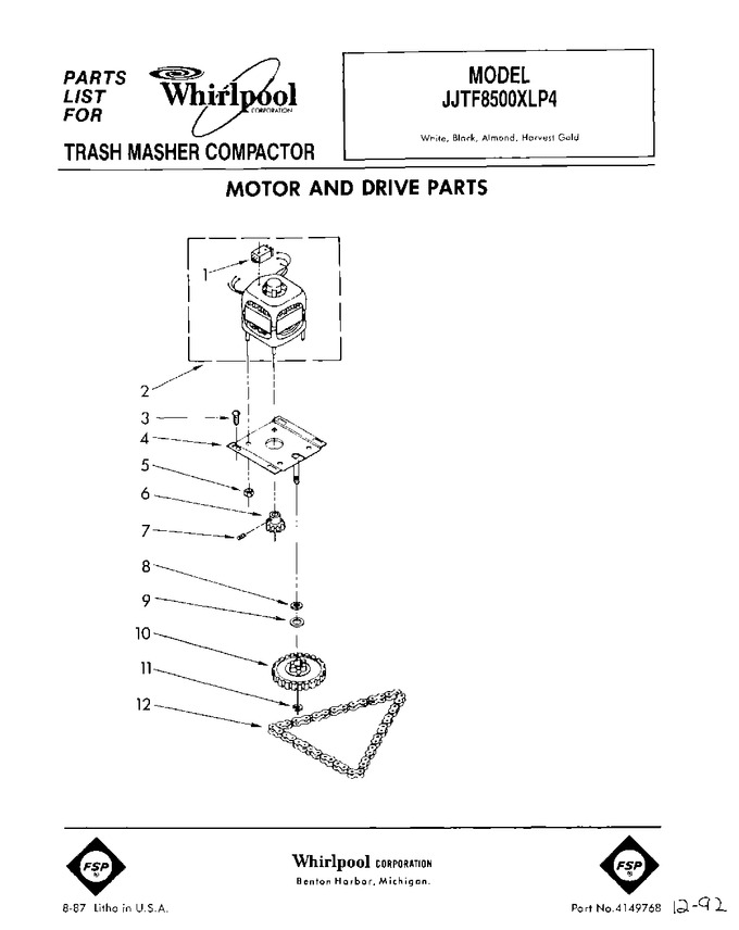 Diagram for JJTF8500XLP4