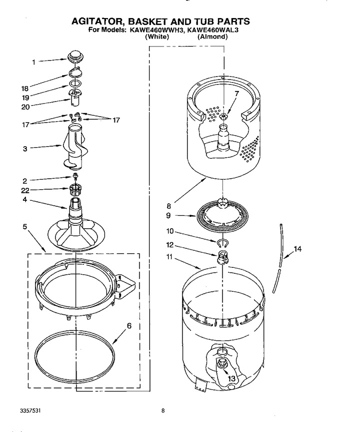 Diagram for KAWE460WAL3