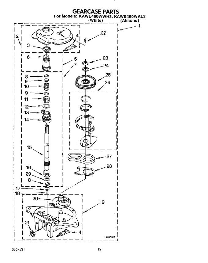 Diagram for KAWE460WWH3