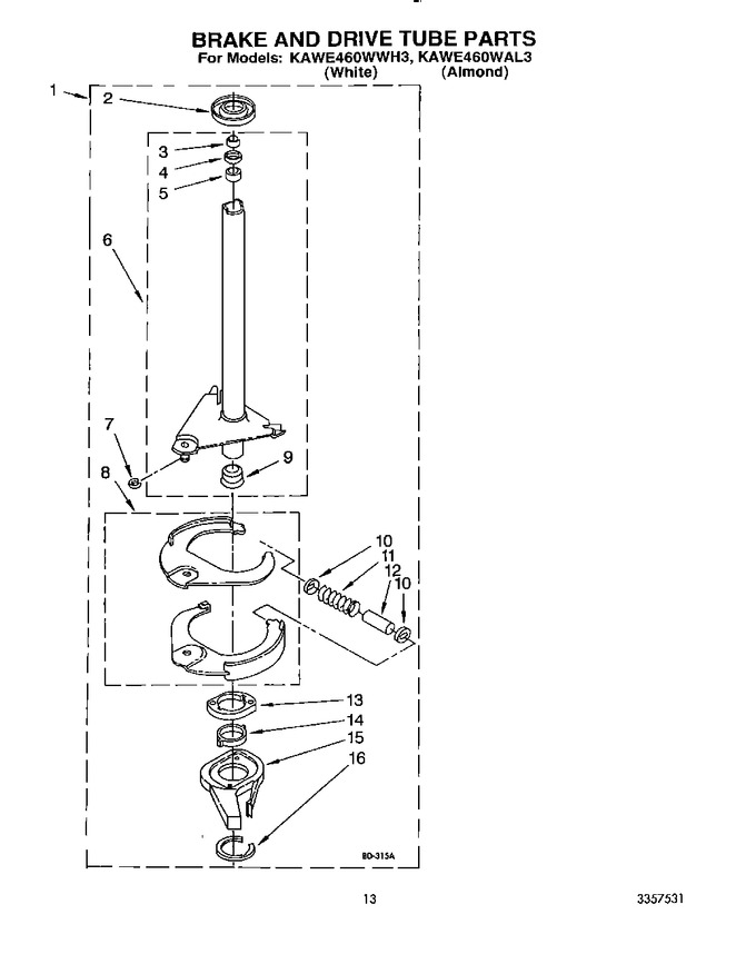 Diagram for KAWE460WAL3