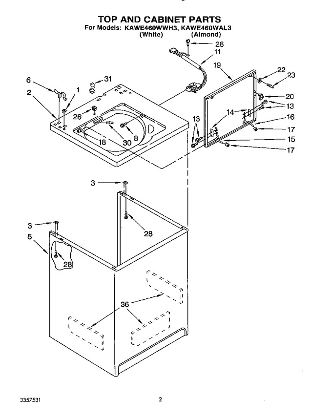 Diagram for KAWE460WAL3