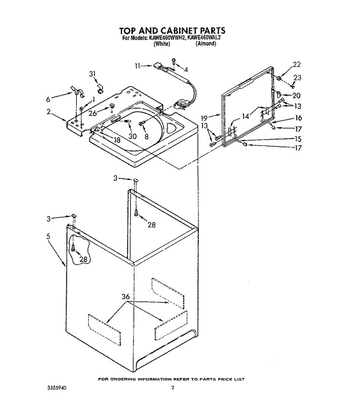 Diagram for KAWE460WWH2