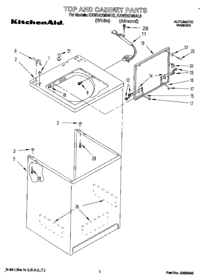 Diagram for KAWE470BAL0