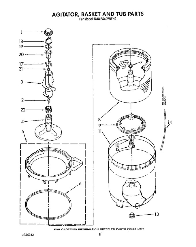 Diagram for KAWE540WWH0