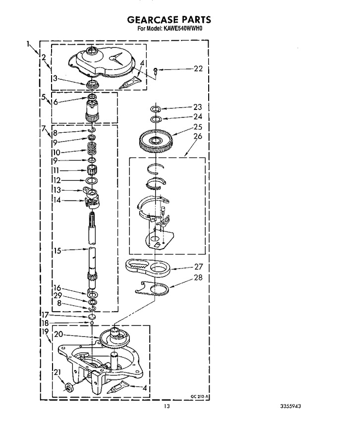 Diagram for KAWE540WWH0