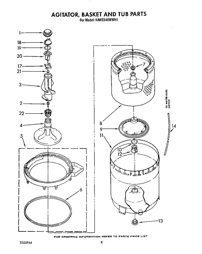 Diagram for KAWE540WWH1