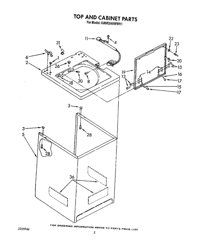 Diagram for KAWE540WWH1