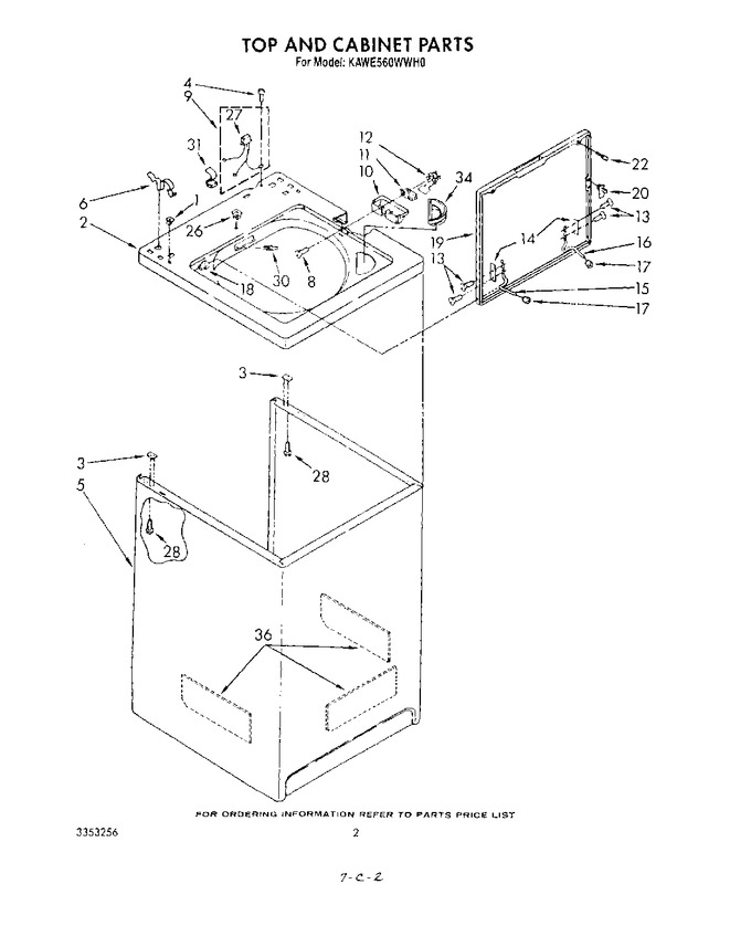 Diagram for KAWE560WAL0