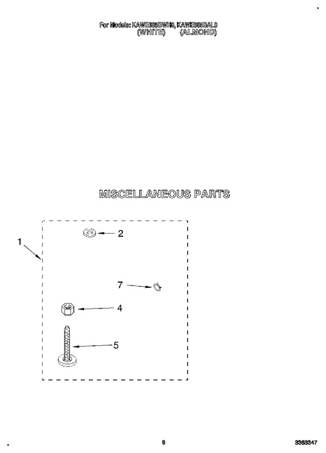 Diagram for KAWE665BWH0