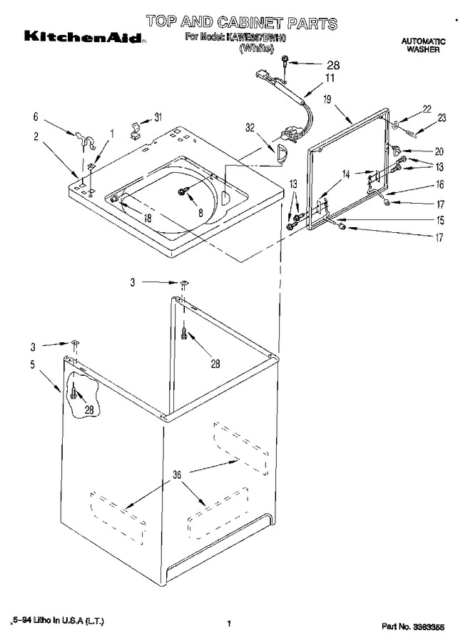 Diagram for KAWE667BWH0