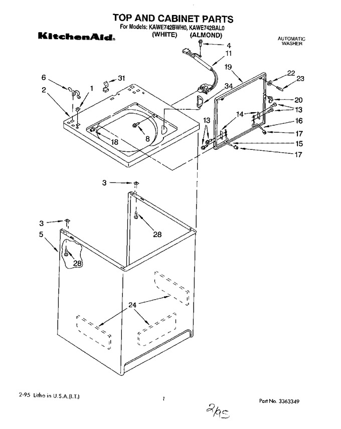 Diagram for KAWE742BWH0