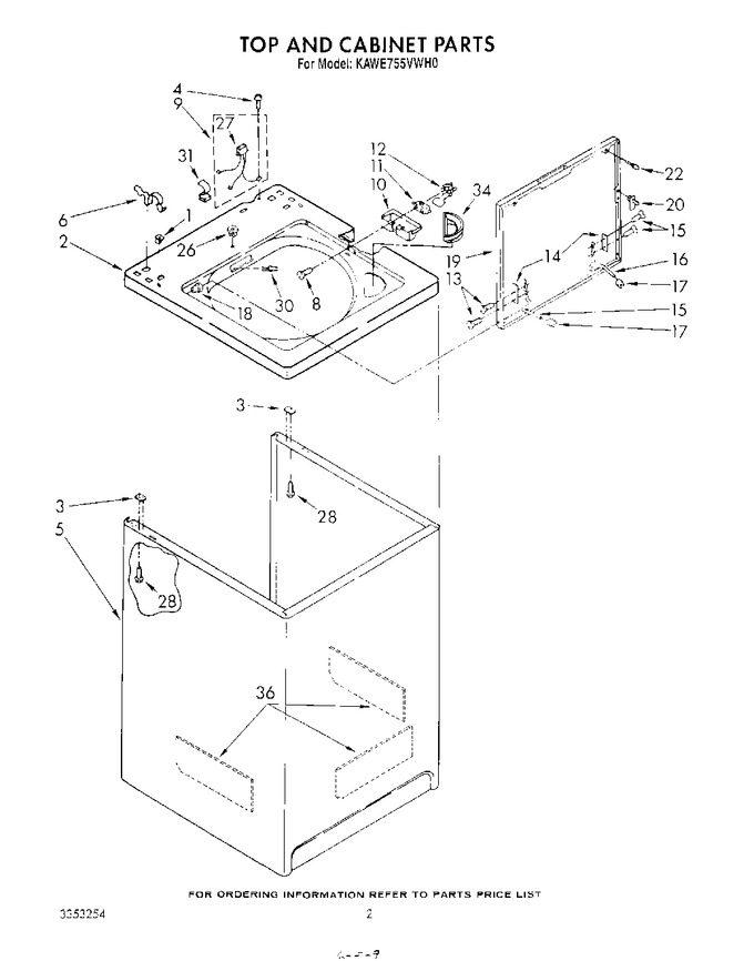 Diagram for KAWE755VAL0