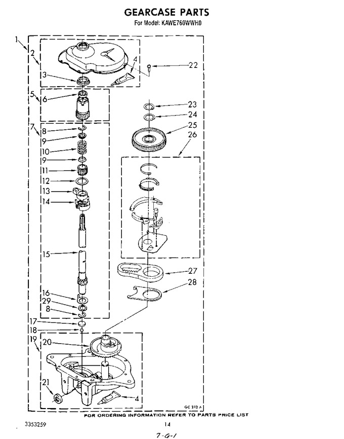 Diagram for KAWE760WWH0