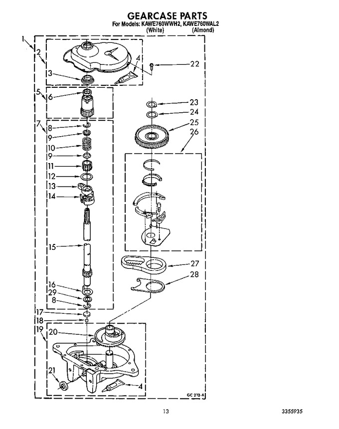 Diagram for KAWE760WAL2