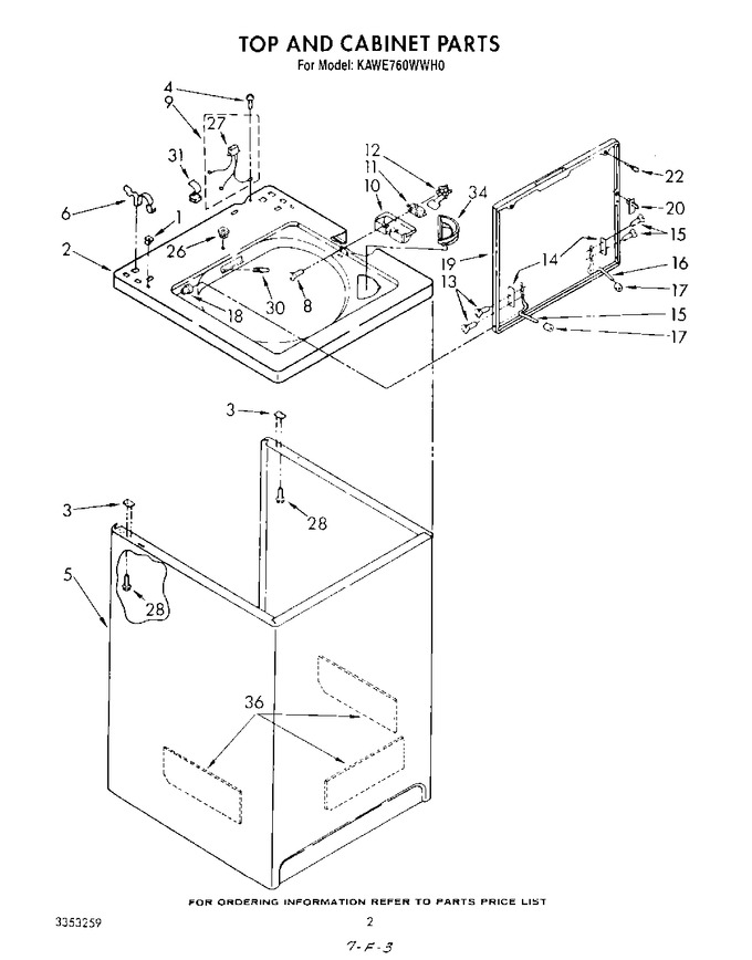 Diagram for KAWE760WWH0