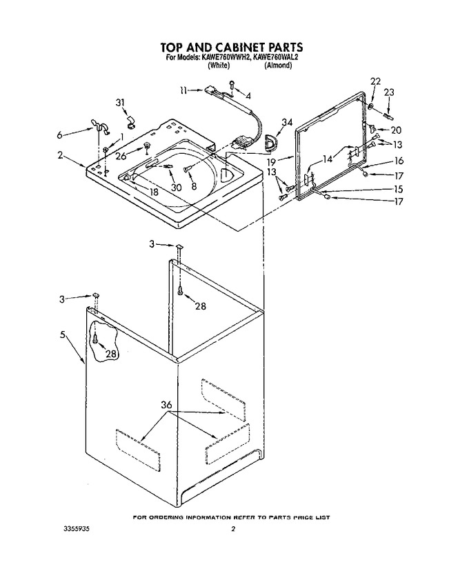 Diagram for KAWE760WWH2