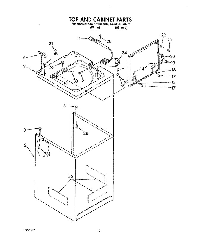 Diagram for KAWE760WWH3