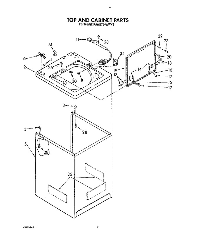 Diagram for KAWE764WAL2