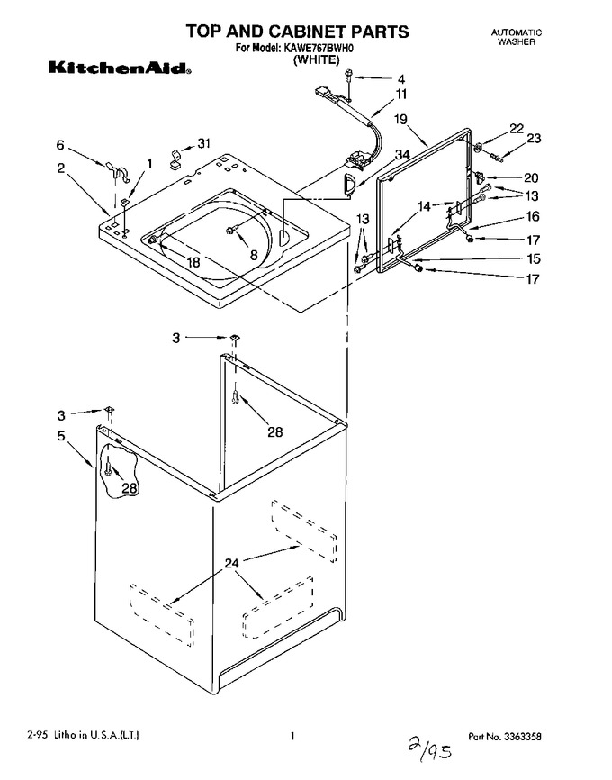 Diagram for KAWE767BWH0