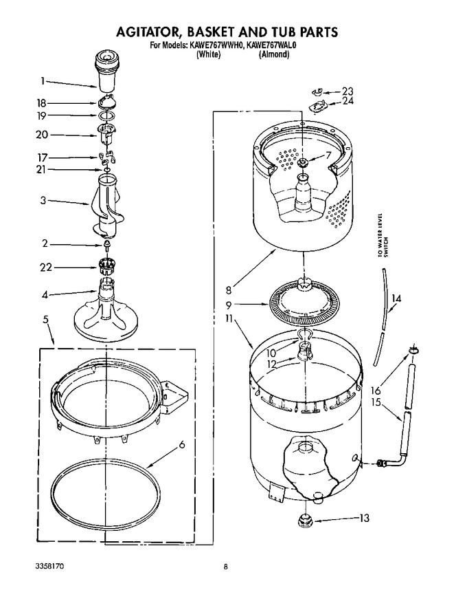 Diagram for KAWE767WAL0