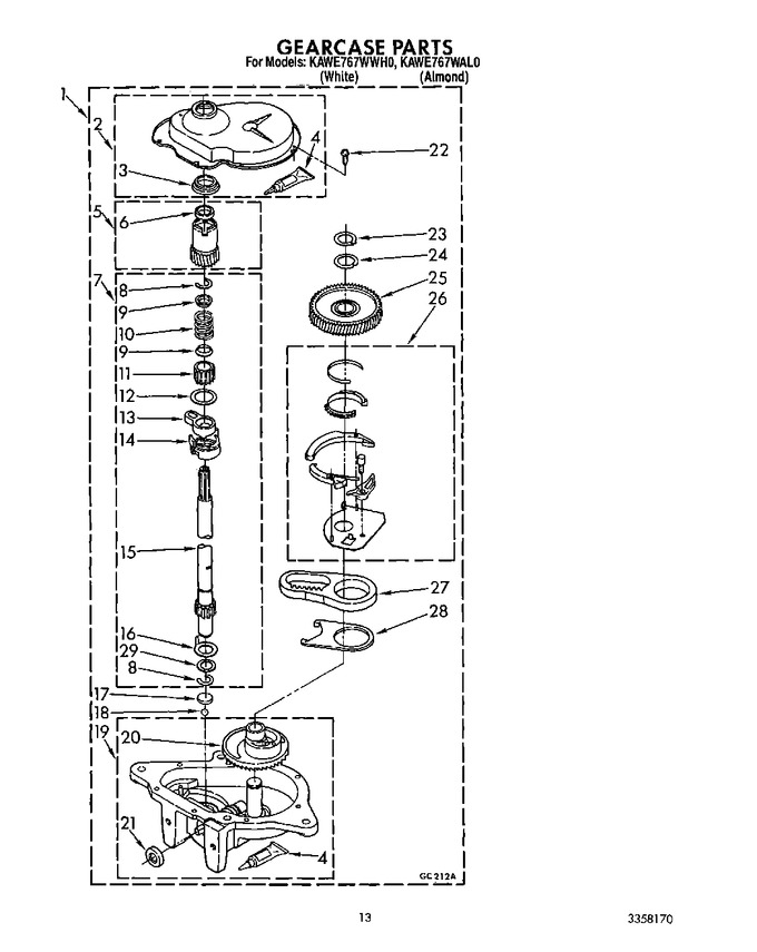 Diagram for KAWE767WAL0