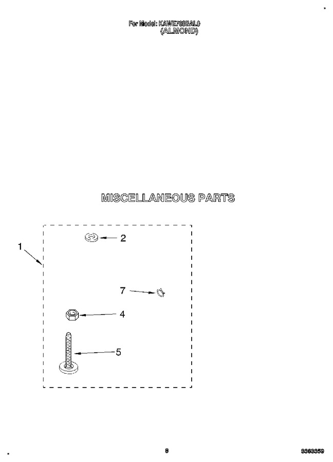 Diagram for KAWE768BWH0