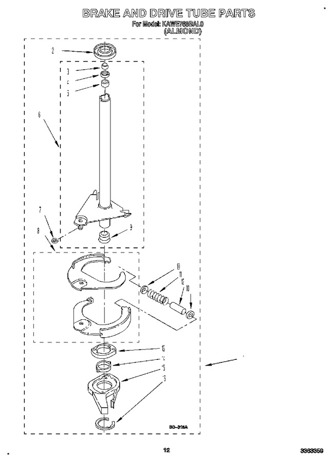 Diagram for KAWE768BAL0