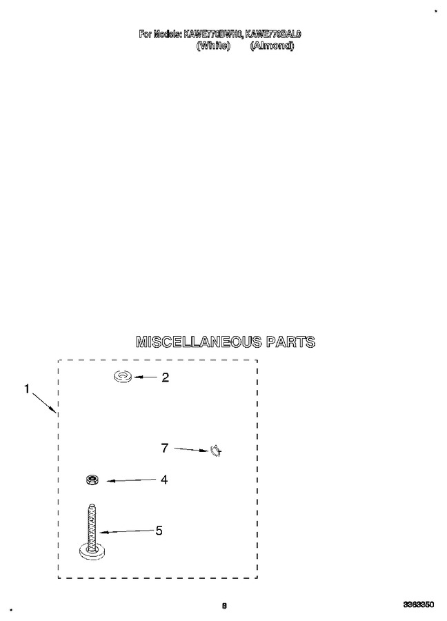 Diagram for KAWE770BAL0