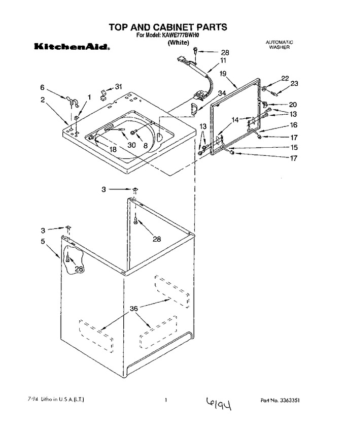 Diagram for KAWE777BWH0