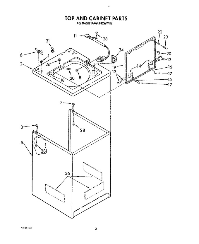 Diagram for KAWE842WAL2