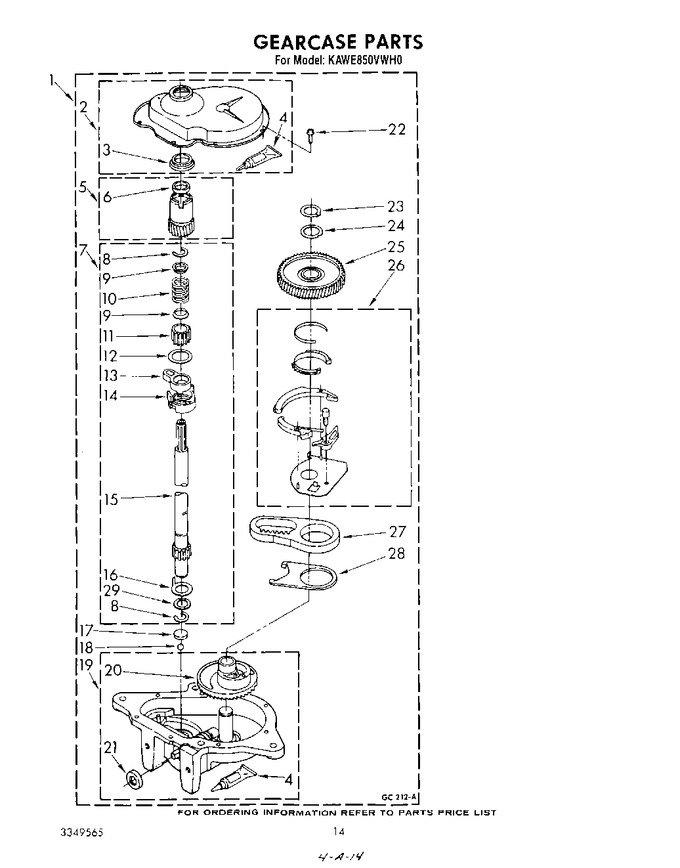 Diagram for KAWE850VWH0