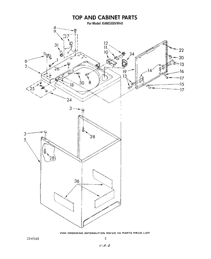 Diagram for KAWE850VWH0