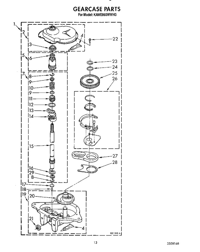 Diagram for KAWE860WWH3