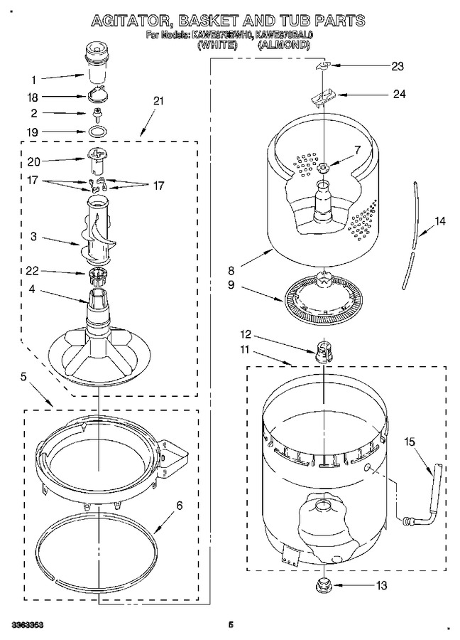 Diagram for KAWE870BWH0