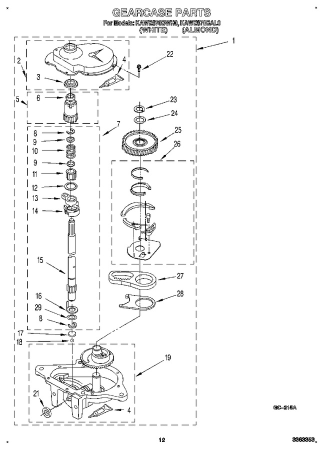 Diagram for KAWE870BWH0