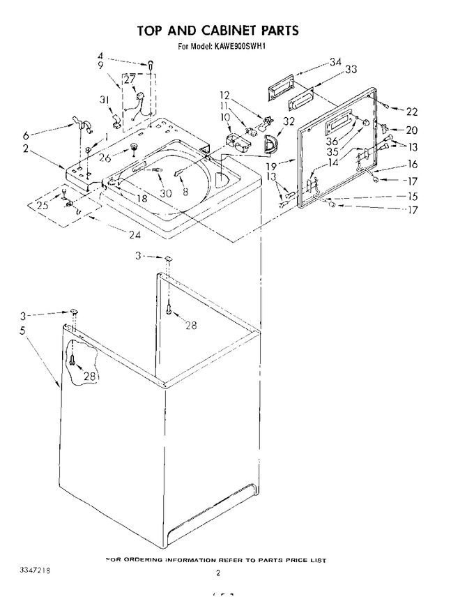 Diagram for KAWE900SWH1