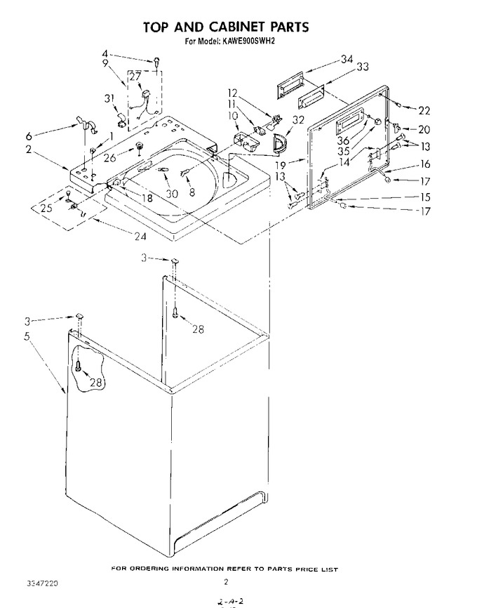 Diagram for KAWE900SWH2