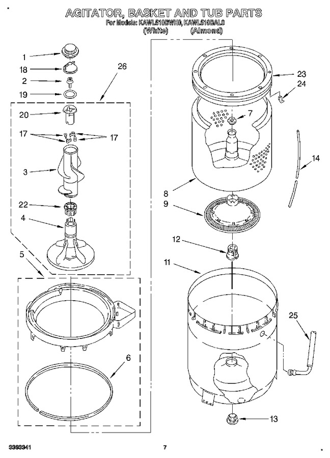 Diagram for KAWL510BWH0